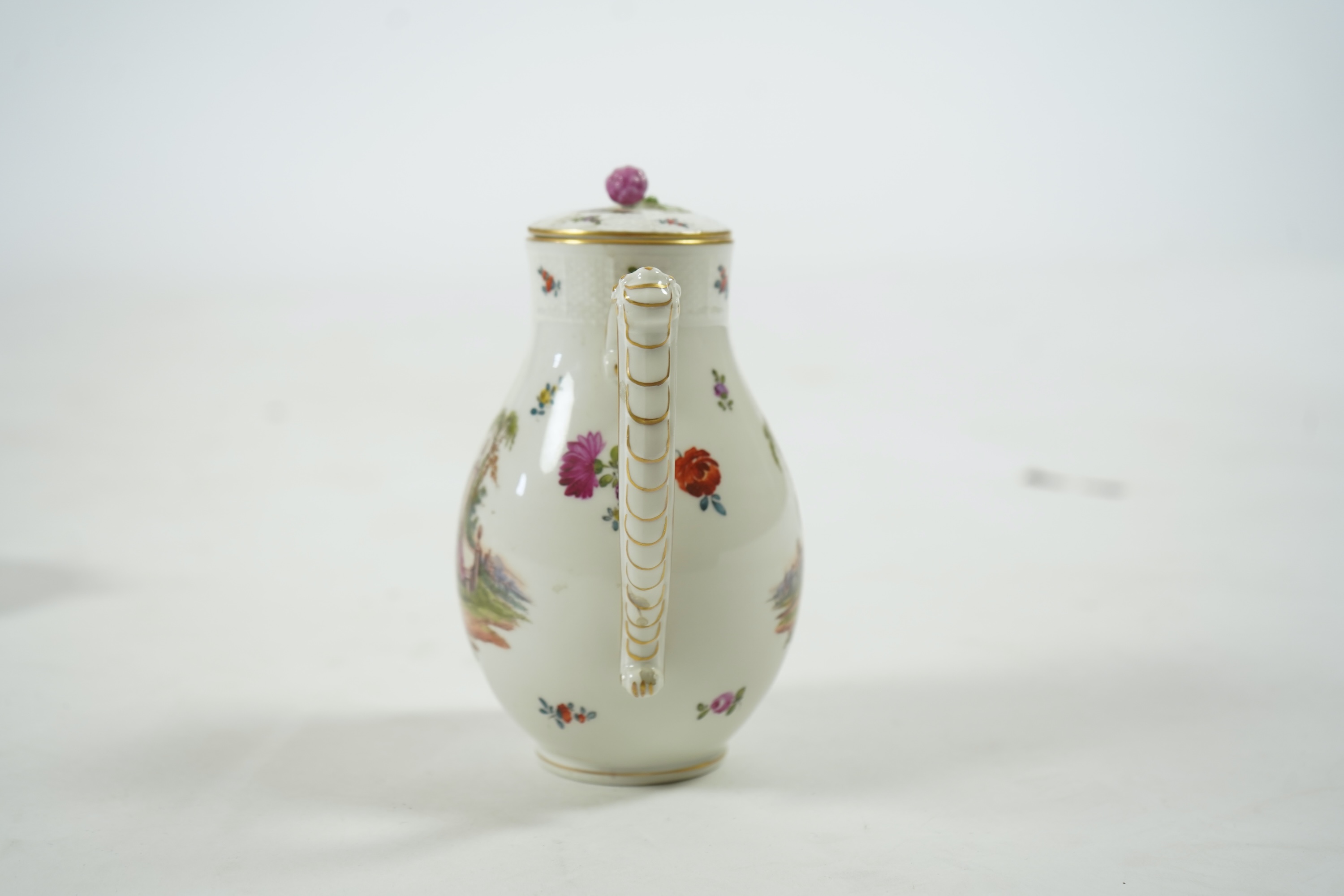 A late 19th century KPM Berlin porcelain tête-à-tête